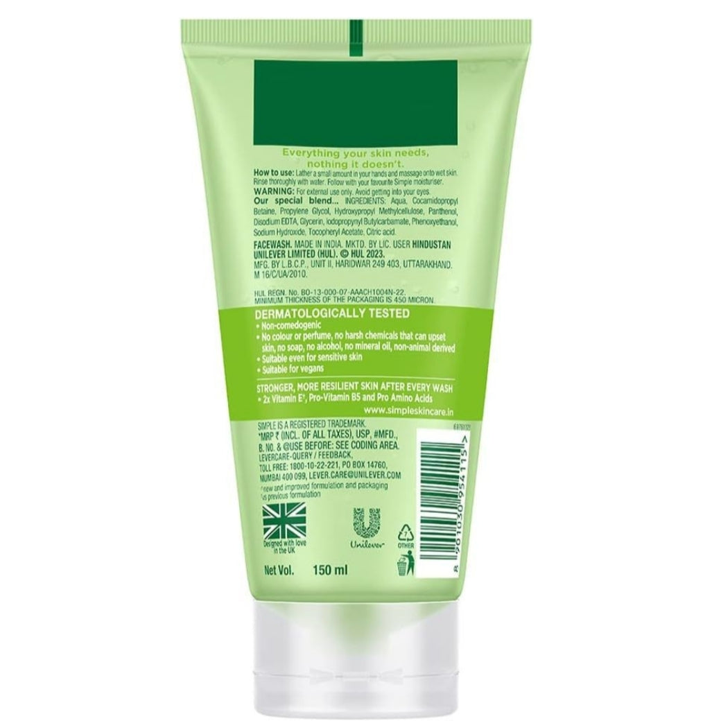 Simple Refreshing Facial Wash With Pro-Vitamin B5