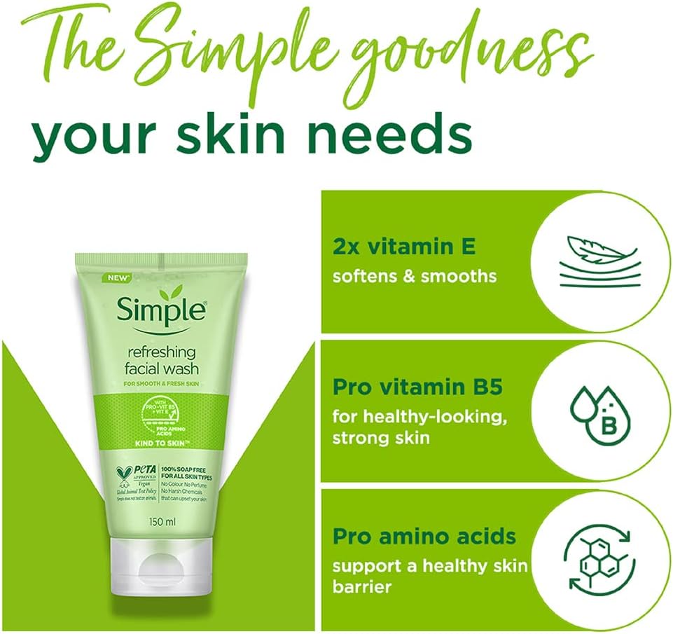 Simple Refreshing Facial Wash With Pro-Vitamin B5