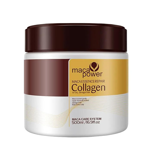 Collagen Hair Treatment Deep Repair Conditioning Argan Oil Collagen Hair Mask Essence for Dry Damaged Hair All Hair Types 16.90 oz 500ml