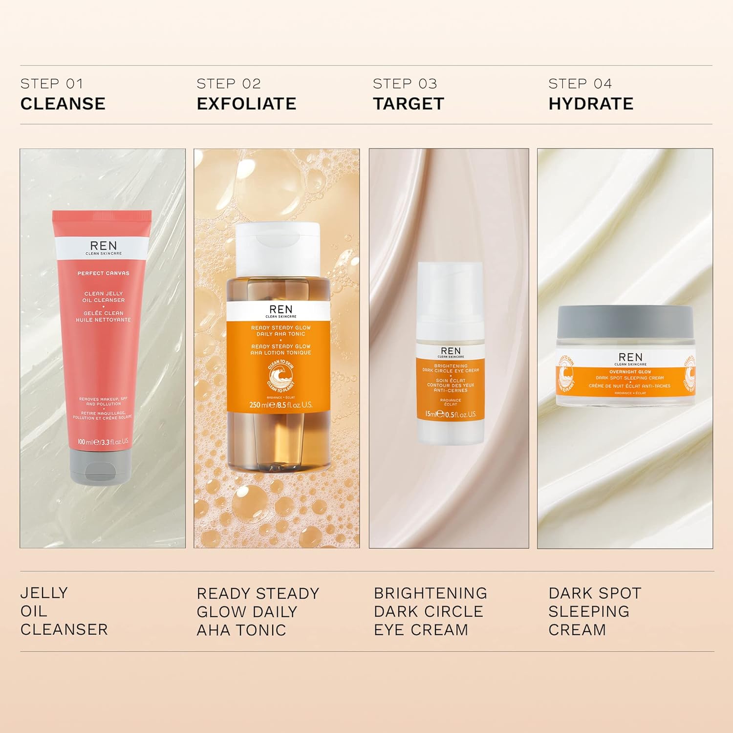 REN Clean Skincare Ready Steady Glow Daily AHA Tonic 100ml