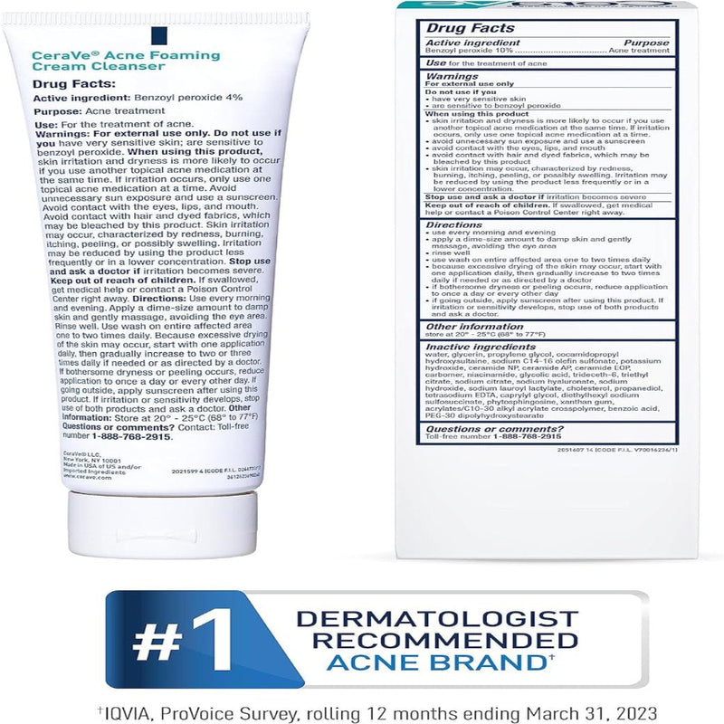 CERAVE Acne Foaming Cream Wash