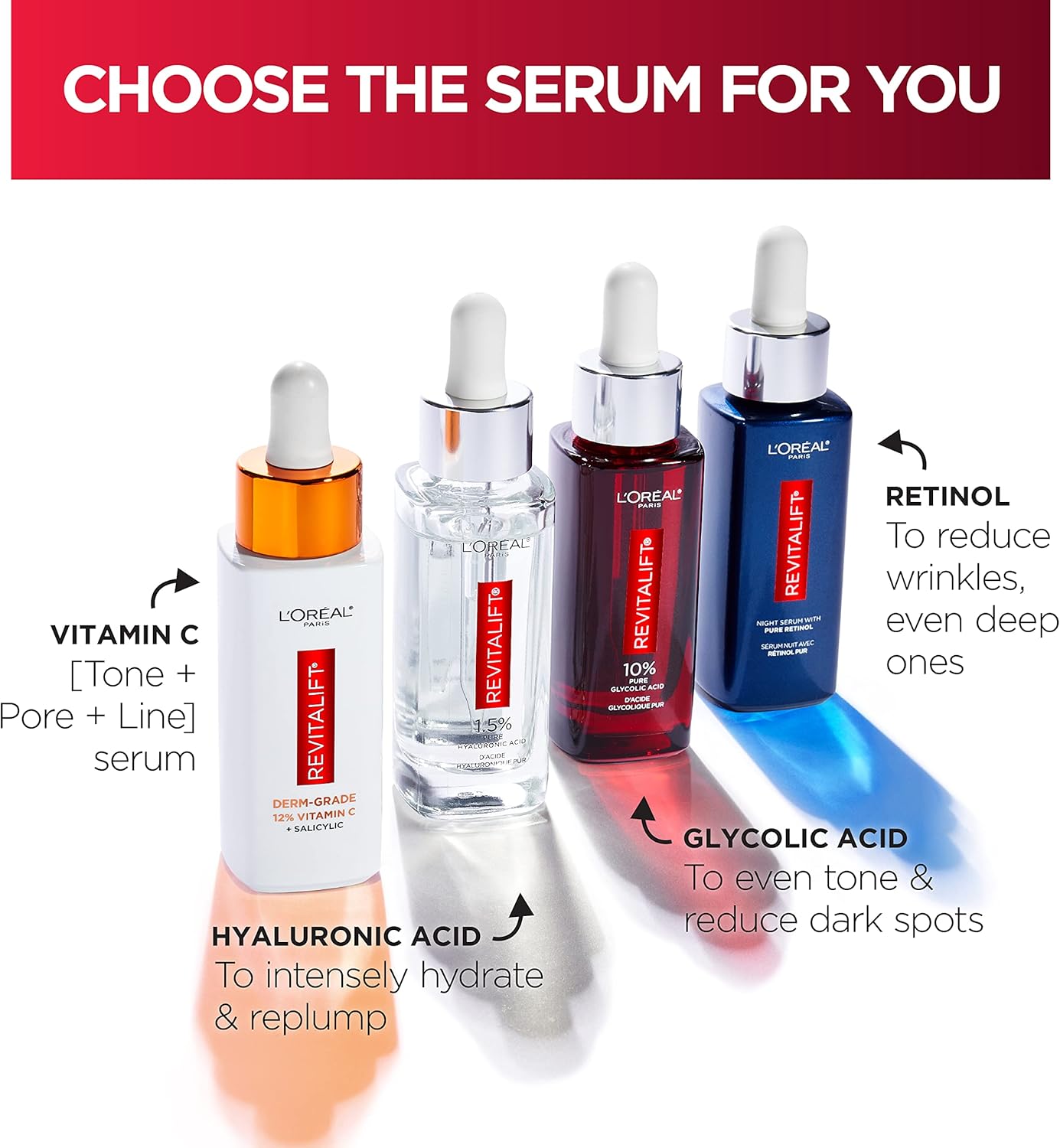 L'Oreal Revitalift 12% Pure Vitamin C Serum, Vitamin E, Salicylic Acid