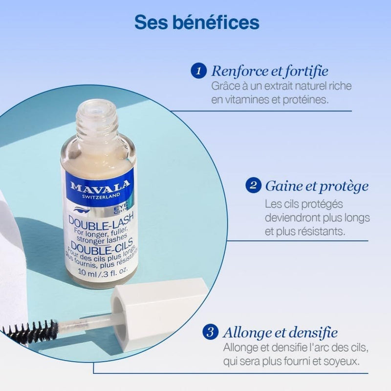 Mavala Double Lash 10ml | Eyelash Enhancer Serum For Stronger and Thicker Eye Lashes