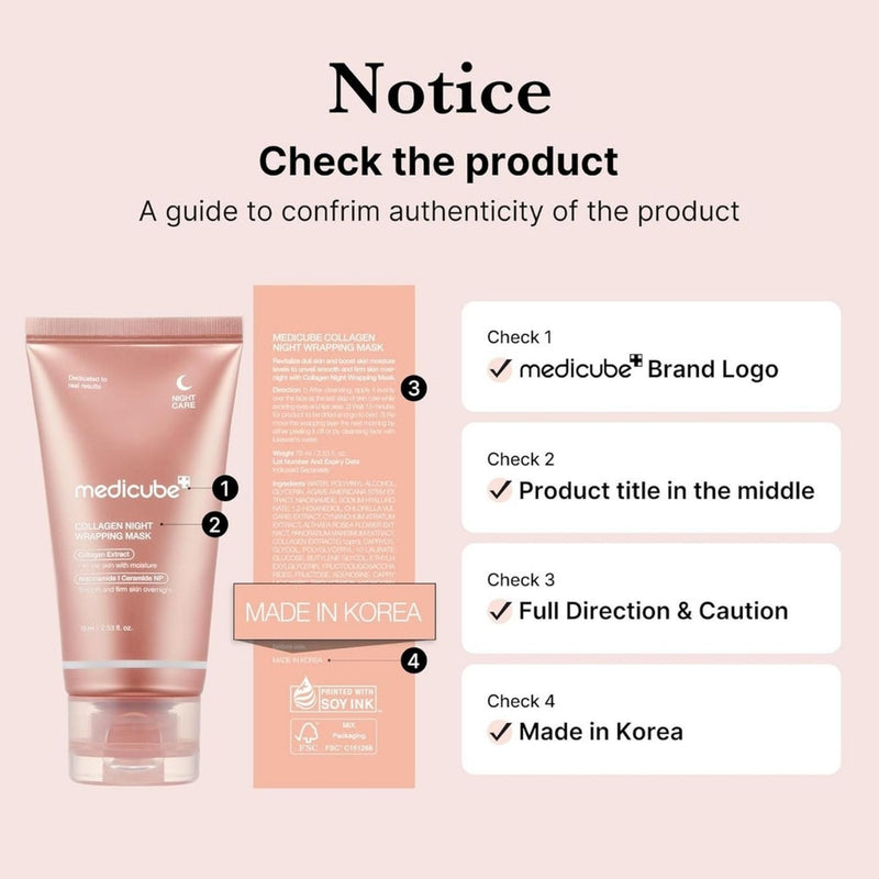 Medicube Collagen Overnight Wrapping Peel Off Facial Mask Pack