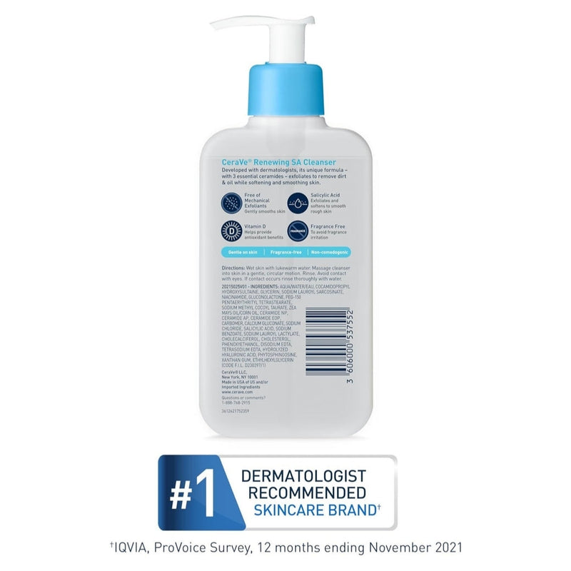 CeraVe SA Renewing Cleanser Salicylic Acid Face Wash